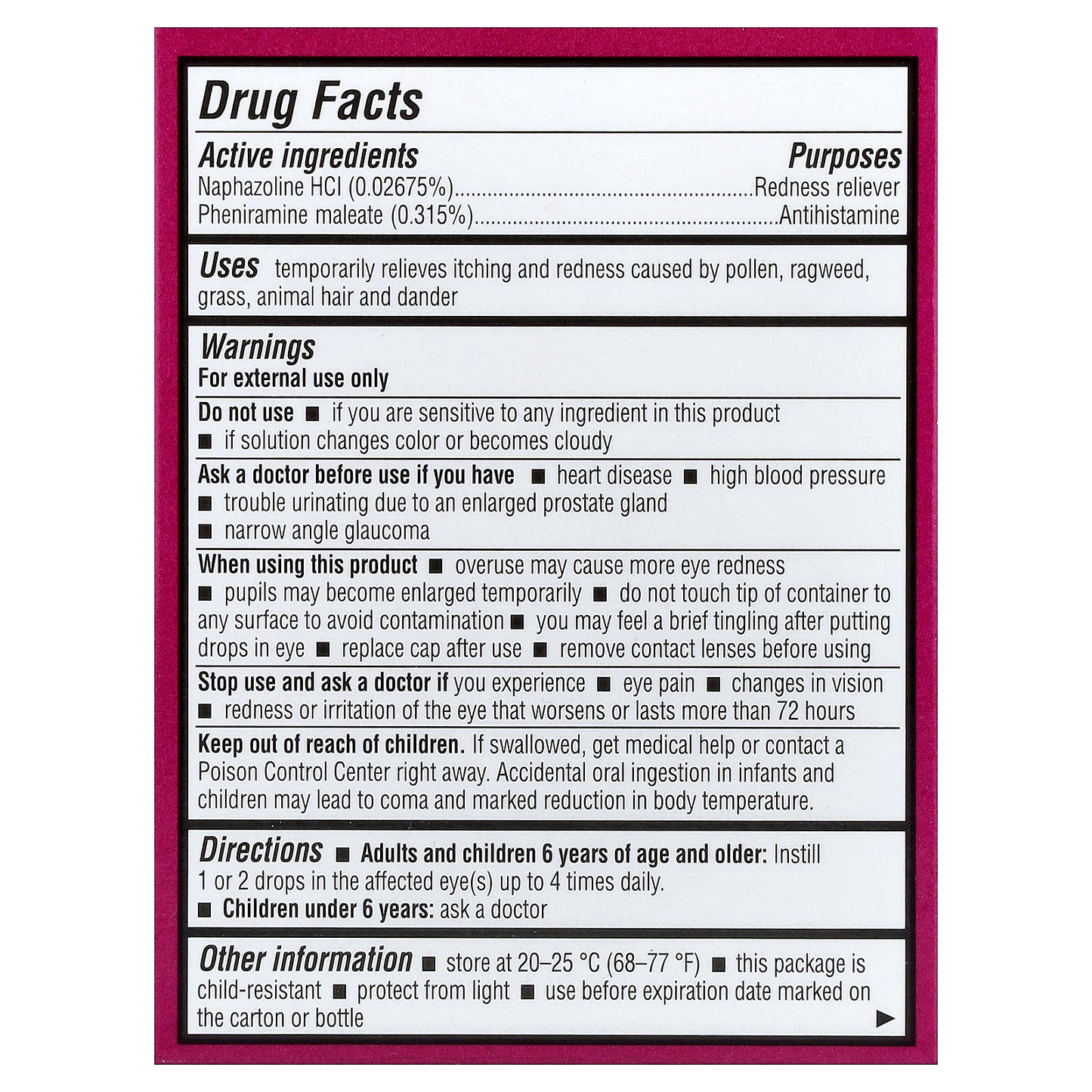 Opcon-A, Allergy Relief Eye Drops, 2 Bottles, 0.5 fl oz (15 ml) Each