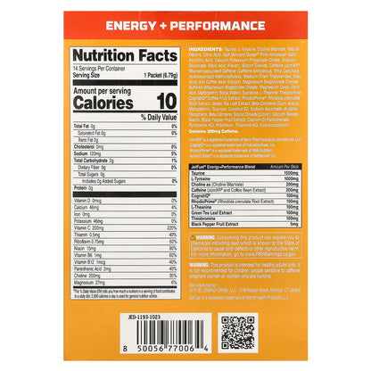 GAT, JetFuel®, Energy + Performance, Energy Sticks, Peach Mango, 14 Sick Packs, 0.24 oz (6.79 g) Each