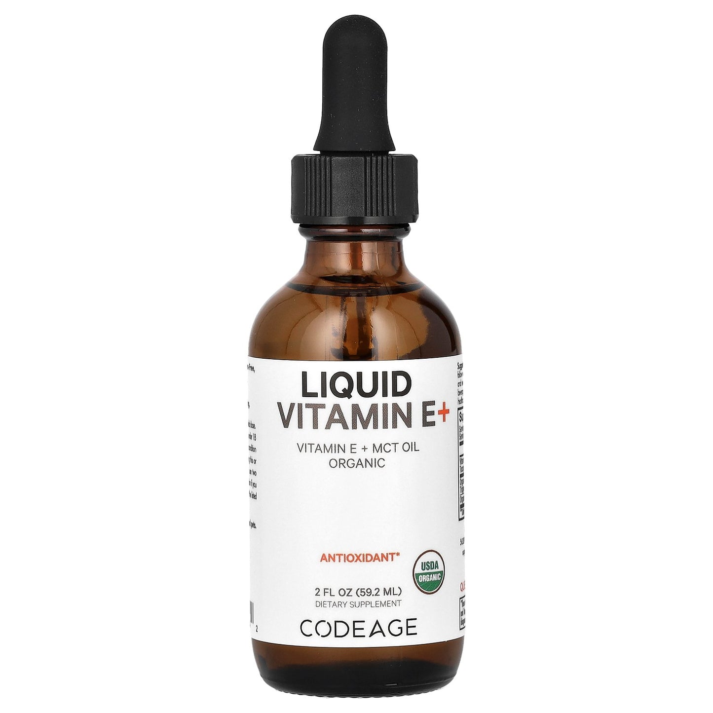 Codeage, Liquid Vitamin E+, Unflavored, 2 fl oz (59.2 ml)