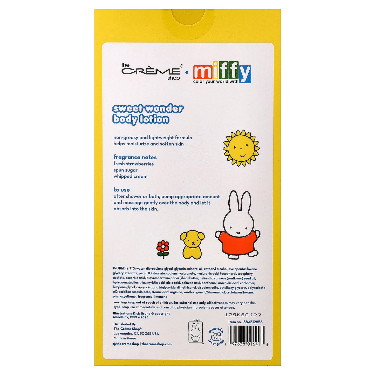The Creme Shop, Miffy, Moisturizing Body Lotion, Sweet Wonder, 11.4 fl oz (340 ml)