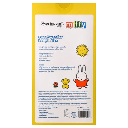 The Creme Shop, Miffy, Moisturizing Body Lotion, Sweet Wonder, 11.4 fl oz (340 ml)