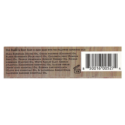 Honest Amish, Original Beard & Body Bar Soap, 1 Bar