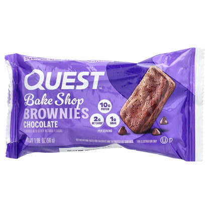 Quest Nutrition, Bake Shop Brownies, Chocolate, 4 Brownies, 1.98 oz (56 g) Each