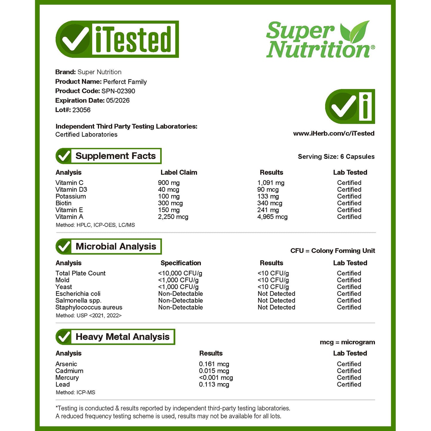 Super Nutrition, Perfect Family Multivitamin + Super Complexes, Iron Free, 240 Veggie Capsules