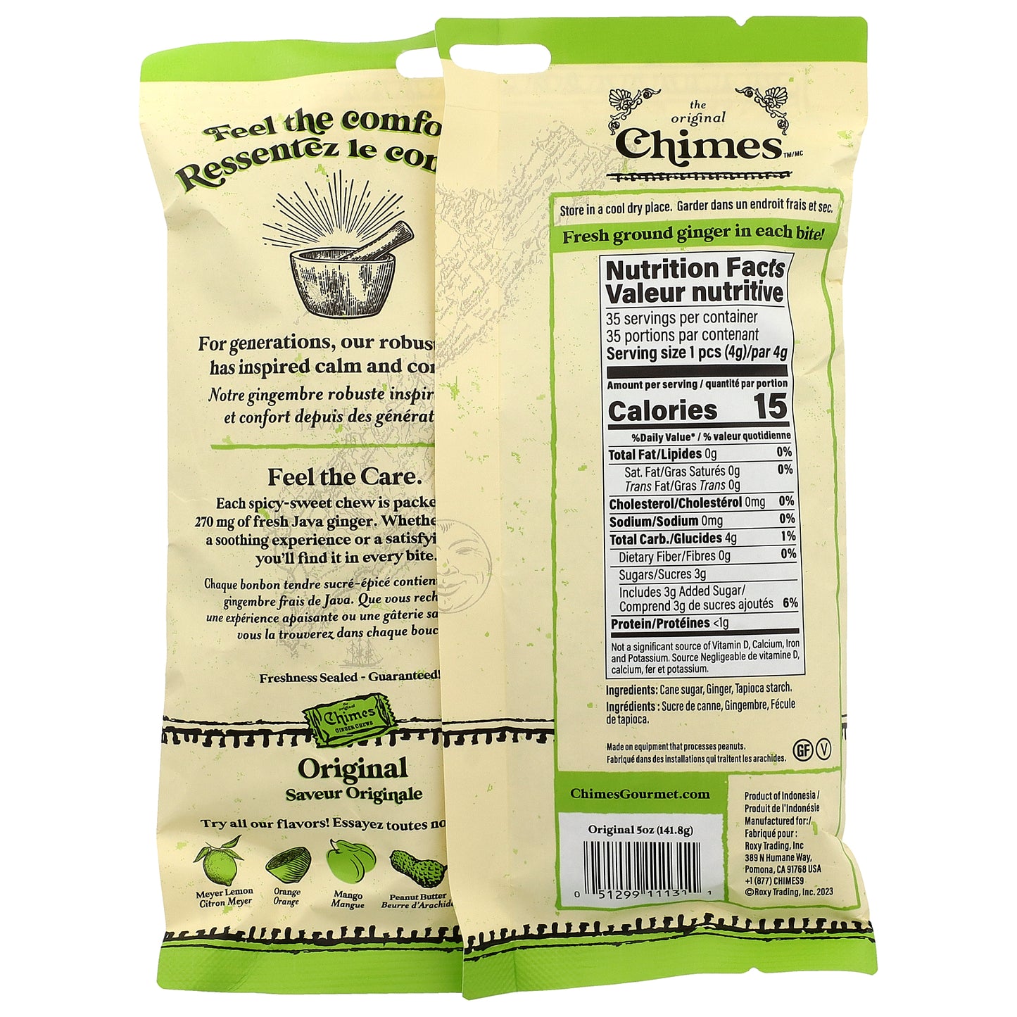 Chimes, Ginger Chews, Original, 5 oz (141.8 g)