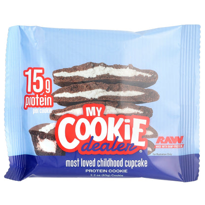 My Cookie Dealer Protein, Protein Cookie, Most Loved Childhood Cupcake, 12 Cookies, 2.2 oz (63 g) Each