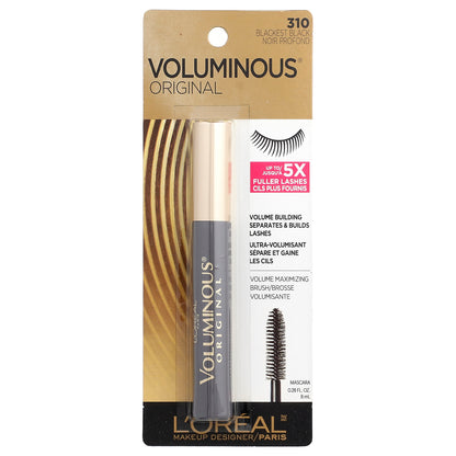L'Oréal, Voluminous®, Original Mascara, 310 Blackest Black, 0.28 fl oz (8 ml)