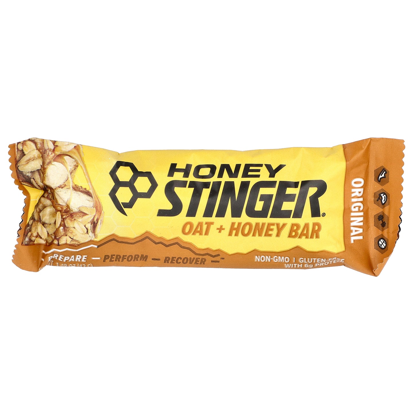 Honey Stinger, Oat + Honey Bar, Original, 12 Bars, 1.48 oz (42 g) Each