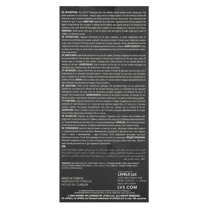 Level 3, Temporary Hair Color, Black, 4.2 fl oz (125 ml)
