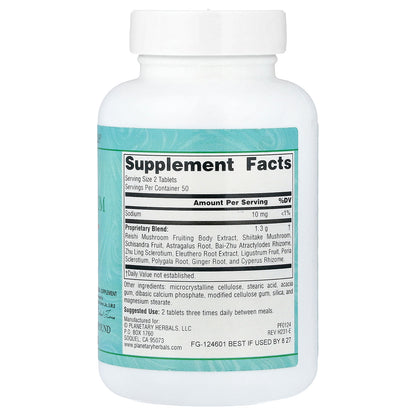 Planetary Herbals, Reishi Mushroom Supreme™, 100 Tablets