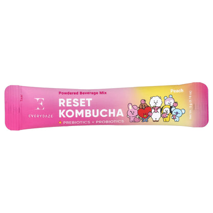 Everydaze, Reset Kombucha, Powdered Beverage Mix, Peach, 10 Packets, 0.18 oz (5 g) Each