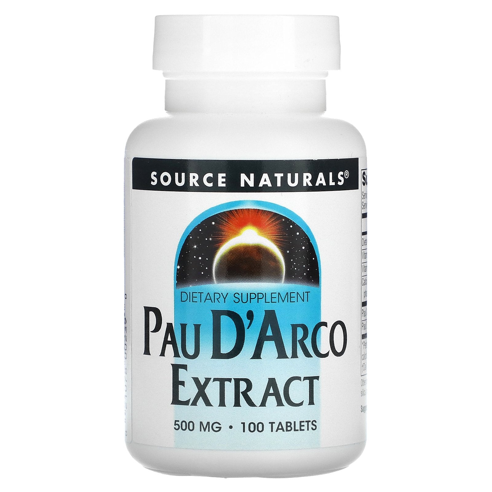 Source Naturals, Pau D'Arco Extract, 500 mg, 100 Tablets