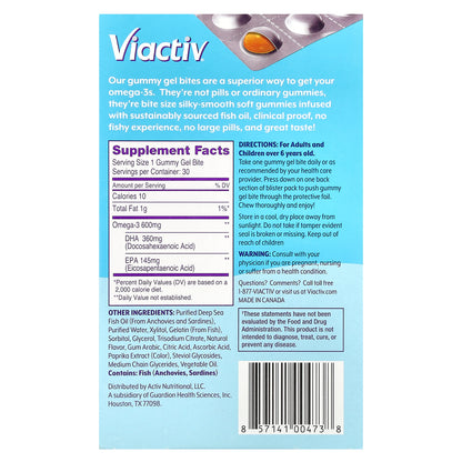 Viactiv, Omega Boost® Gummies, Citrus Passion, 600 mg, 30 Gummy Gel Bites