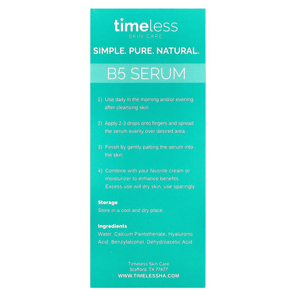 Timeless Skin Care, Vitamin B5 Serum, 1 fl oz (30 ml)