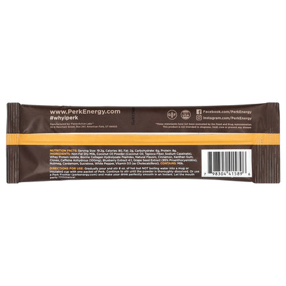 Perk Energy, Chai Latte, 10 Stick Packs, (19.2 g) Each