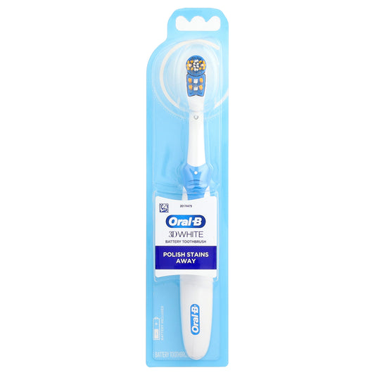 Oral-B, 3D White, Battery Power Toothbrush, 1 Toothbrush