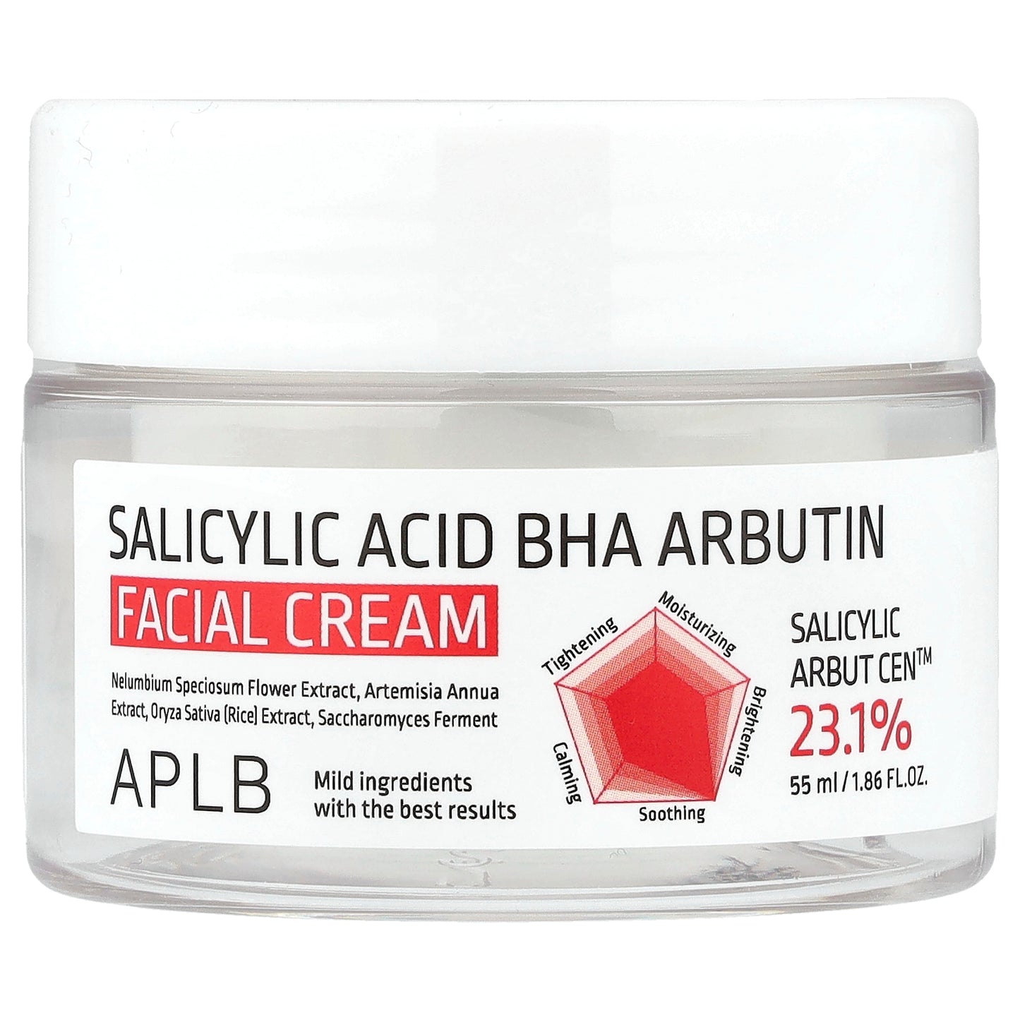 APLB, Salicylic Acid BHA Arbutin Facial Cream, 1.86 fl oz (55 ml)