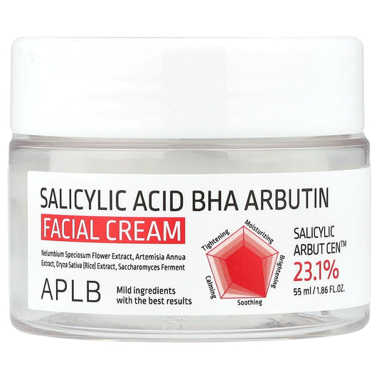 APLB, Salicylic Acid BHA Arbutin Facial Cream, 1.86 fl oz (55 ml)