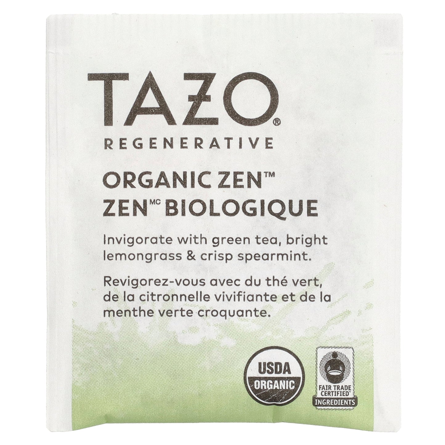 Tazo Teas, Regenerative, Green Tea, Organic Zen, 16 Tea Bags, 1.2 oz (34 g)