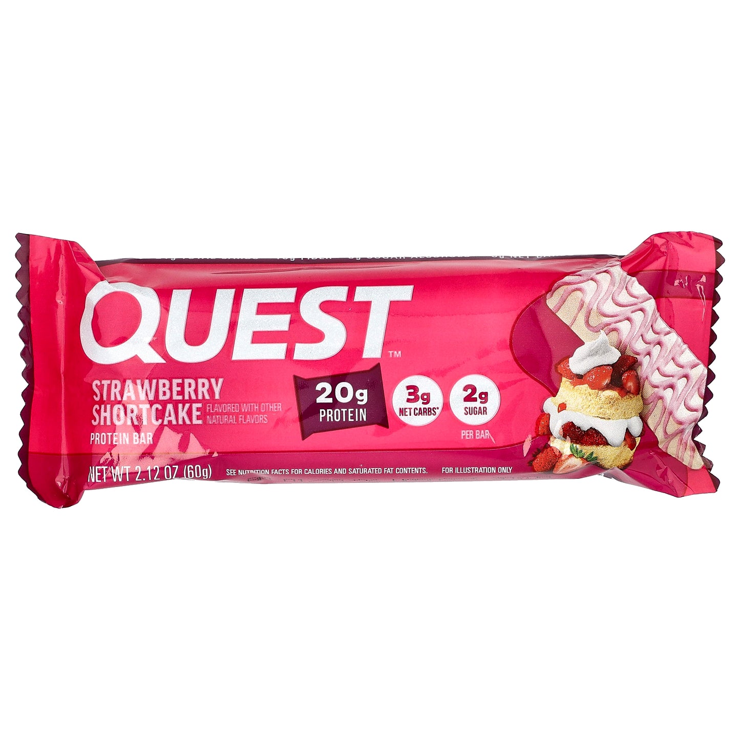 Quest Nutrition, Protein Bar, Strawberry Shortcake, 12 Bars, 2.12 oz (60 g) Each
