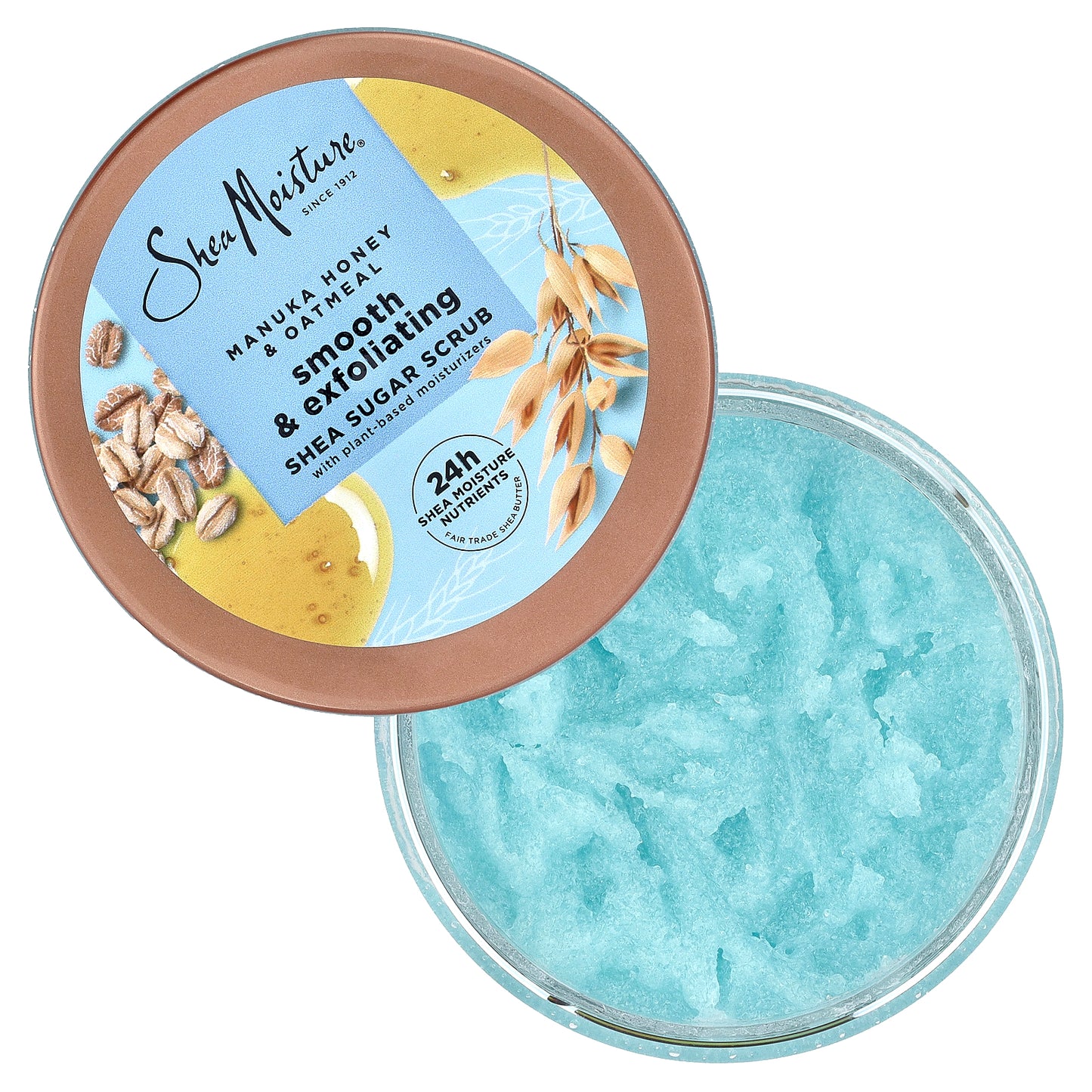 SheaMoisture, Smooth & Exfoliating Shea Sugar Scrub, Manuka Honey & Oatmeal, 12 oz (340 g)
