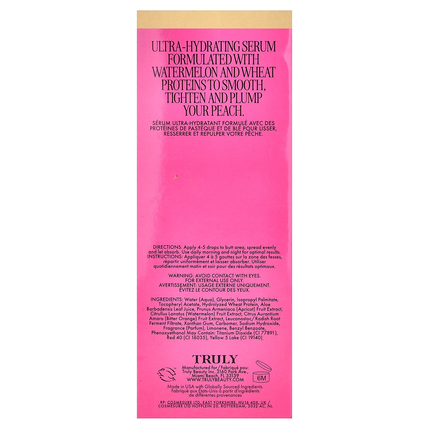 Truly Beauty, Buns of Glowry Tightening Body Serum, 3.1 fl oz (90 ml)