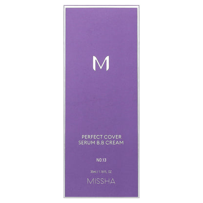 Missha, Perfect Cover Serum B.B Cream, No. 13 Light Fair, 1.18 fl oz (35 ml)