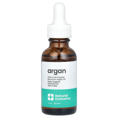 Natural Outcome, 100% Cold Pressed Morrocan Argan Oil, 1 oz (30 ml)