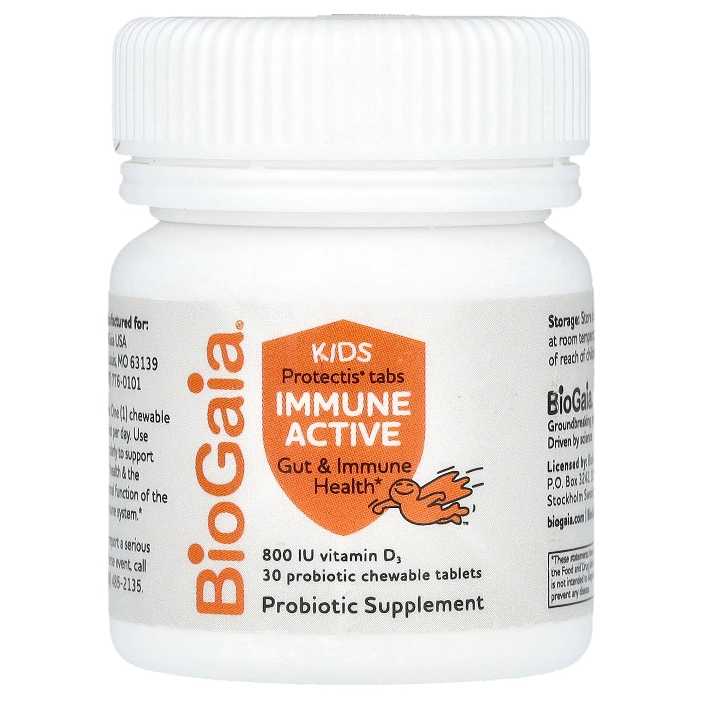 BioGaia, Protectis Kids, Immune Active, Tasty Orange, 30 Probiotic Chewable Tablets