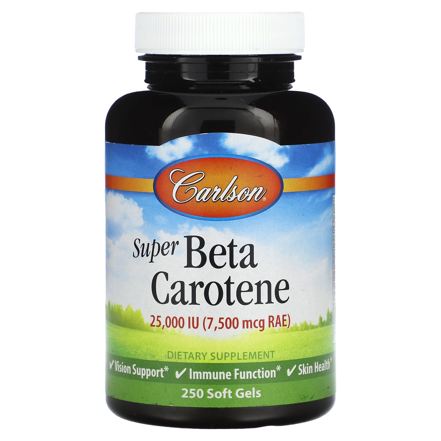 Carlson, Super Beta Carotene, 7,500 mcg RAE (25,000 IU), 250 Soft Gels