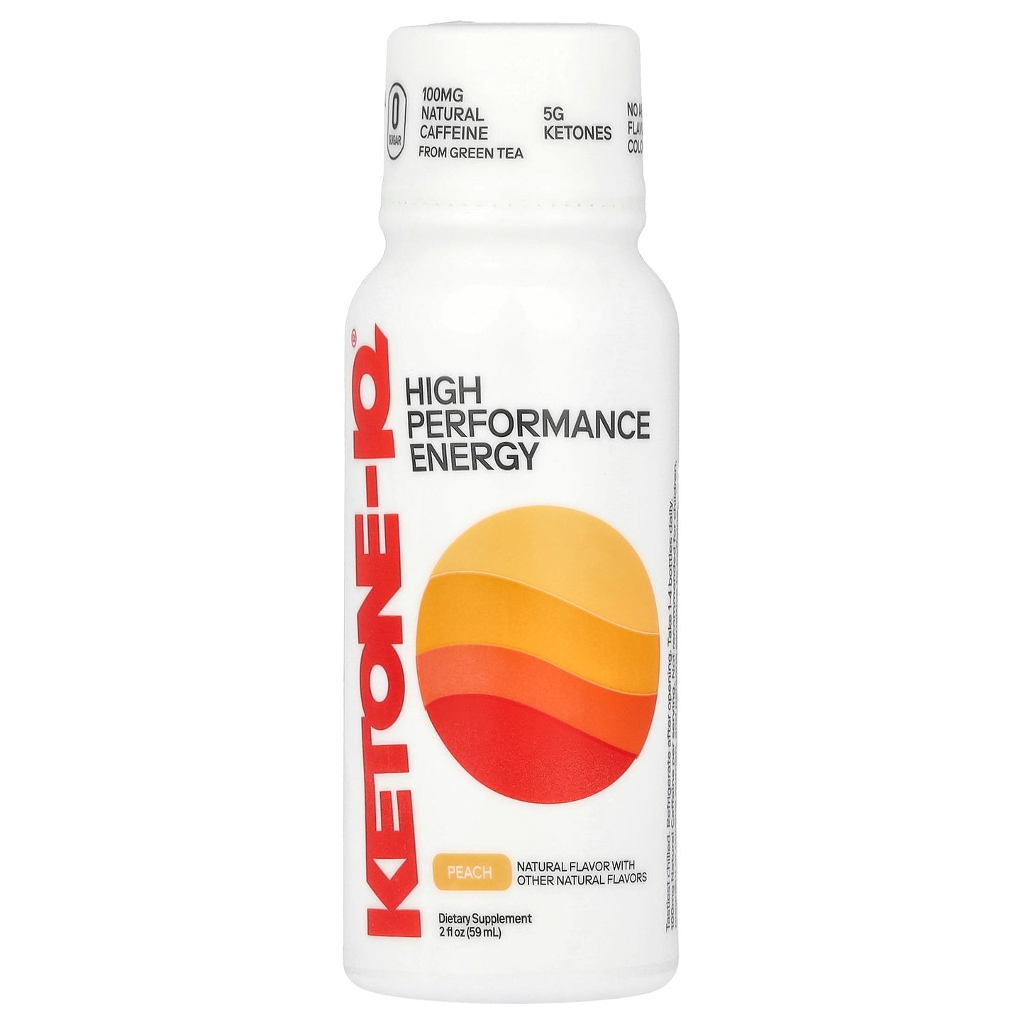 Ketone-IQ, High Performance Energy, Peach, 6 Pack, 2 fl oz (59 ml) Each