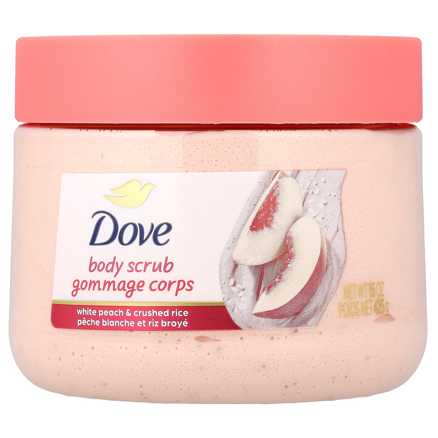 Dove, Body Scrub, White Peach & Crushed Rice, 15 oz (425 g)