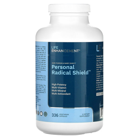 Life Enhancement, Durk Pearson & Sandy Shaw's, Personal Radical Shield, 336 Vegetarian Capsules