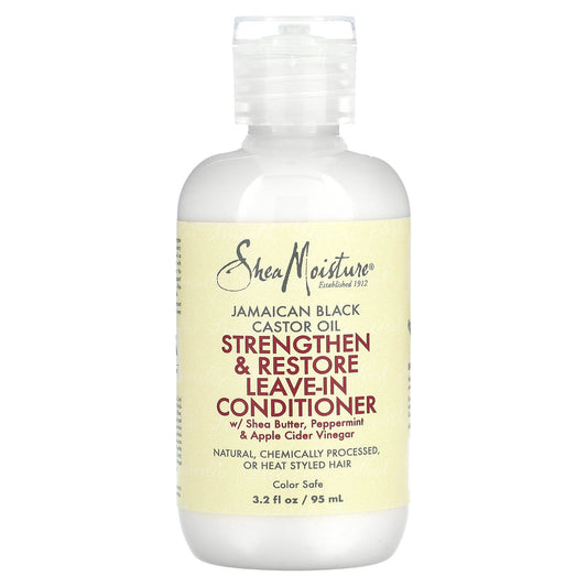 SheaMoisture, Jamaican Black Castor Oil, Strengthen & Restore Leave-In Conditioner, 3.2 fl oz (54 ml)