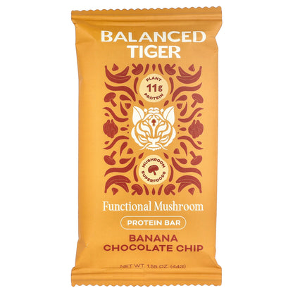 Balanced Tiger, Protein Bar, Banana Chocolate Chip, 12 Bars, 1.55 oz (44 g) Each