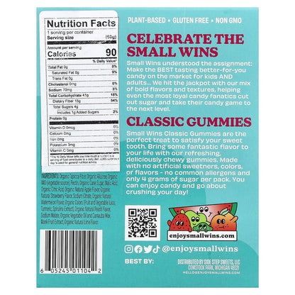 Enjoy Small Wins, Gummies, Classic Pack, Peach, Strawberry, Green Apple, Watermelon, Lime, 6 Packs, 1.8 oz (50 g) Each