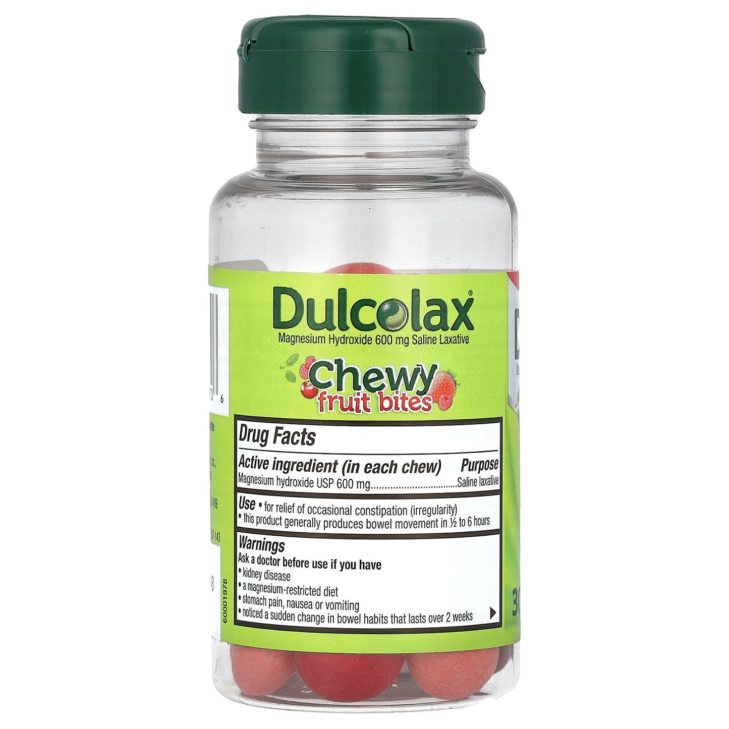 Dulcolax, Chewy Fruit Bites, Cherry Berry, 30 Chewable Bites