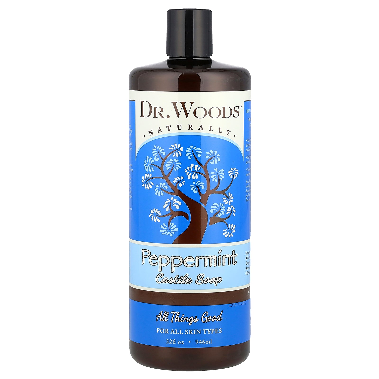 Dr. Woods, Peppermint Castile Soap, 32 fl oz (946 ml)