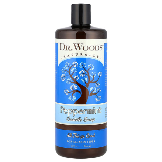 Dr. Woods, Peppermint Castile Soap, 32 fl oz (946 ml)