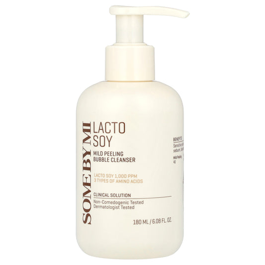 SOME BY MI, Lacto Soy, Mild Peeling Bubble Cleanser, 6.08 fl oz (180 ml)