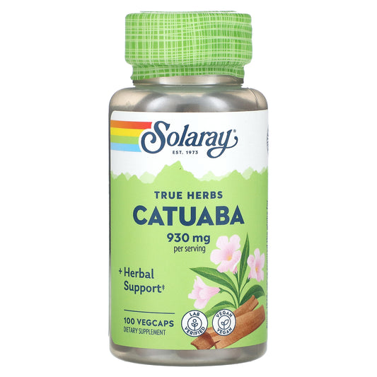 Solaray, True Herbs, Catuaba, 930 mg, 100 VegCaps (465 mg per Capsule)