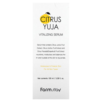 Farmstay, Citrus Yuja, Vitalizing Serum, 3.38 fl oz (100 ml)