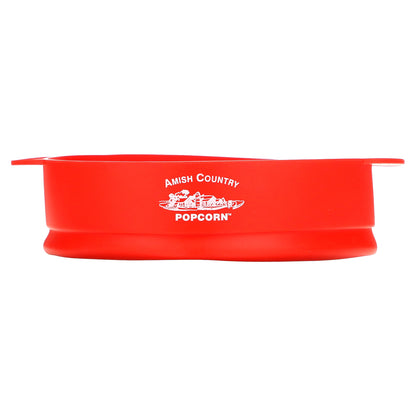 Amish Country Popcorn, Silicone Microwave Popcorn Popper, Red, 4 Pieces