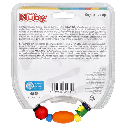 Nuby, Bug-a-Loop Teether, 3 + Months, 1 Teether