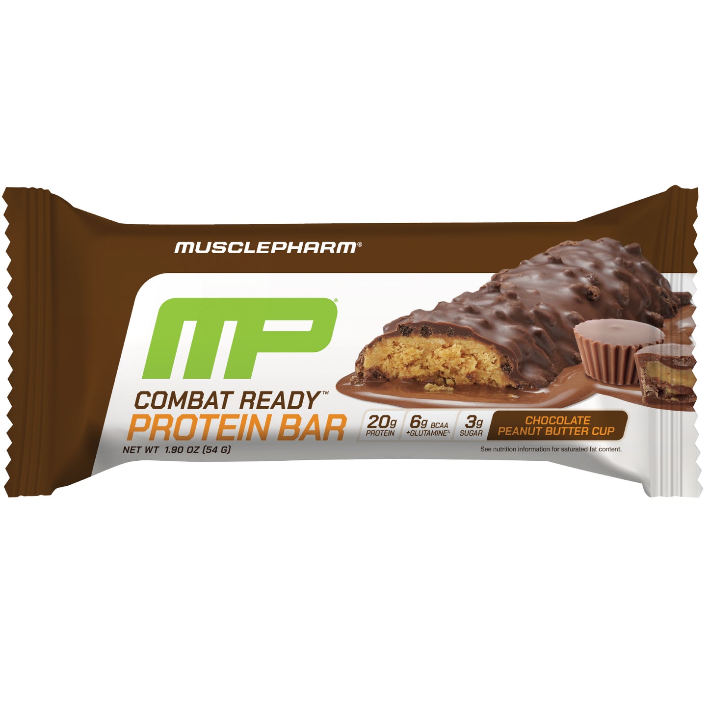 MusclePharm, Combat Ready™ Protein Bar, Chocolate Peanut Butter Cup, 1.9 oz (54 g)