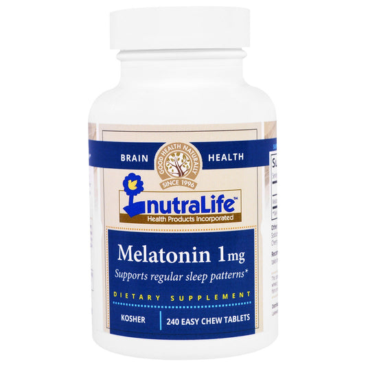 NutraLife, Melatonin, 1 mg, 240 Easy Chew Tablets