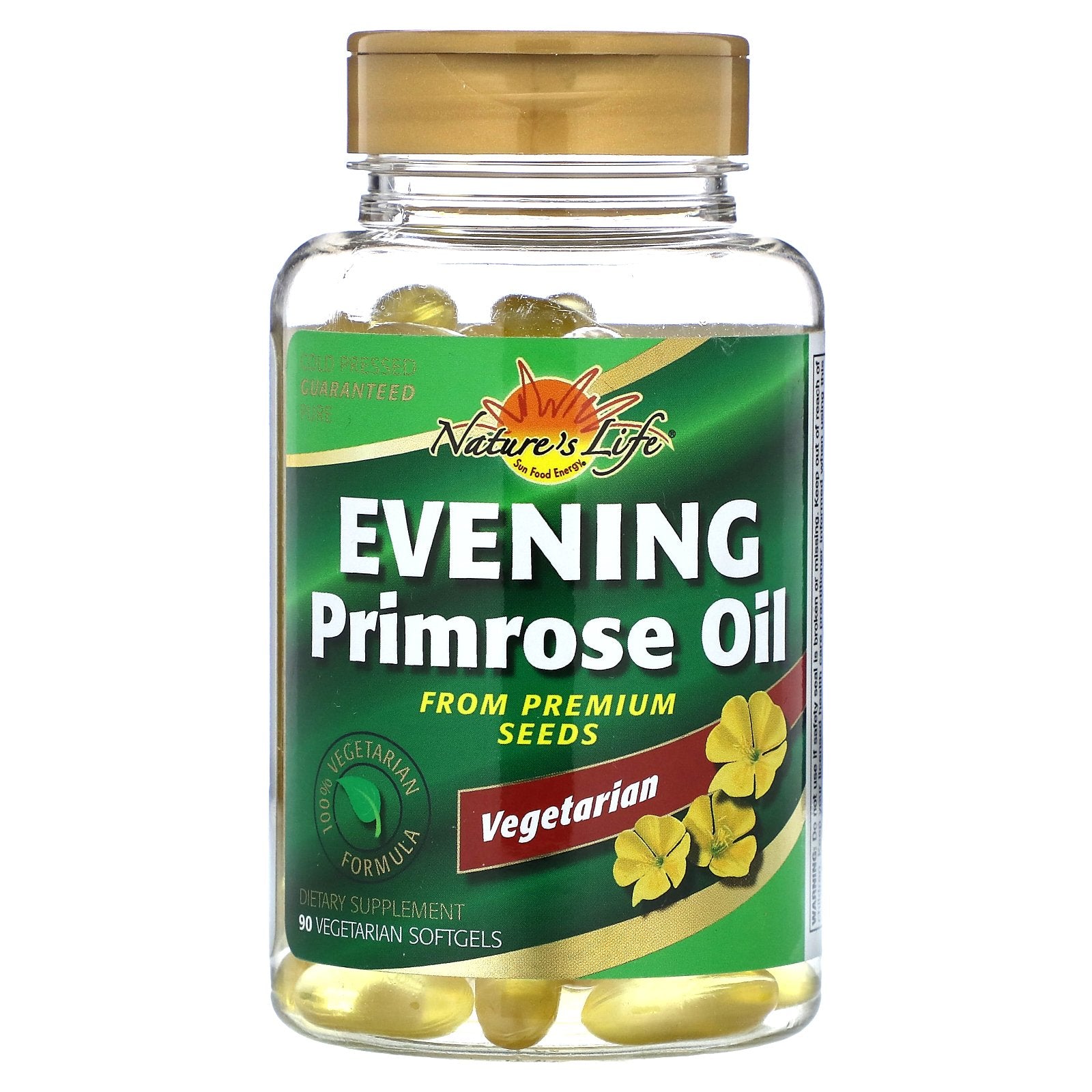 Nature's Life, Vegetarian Evening Primrose Oil, 90 Vegetarian Softgels