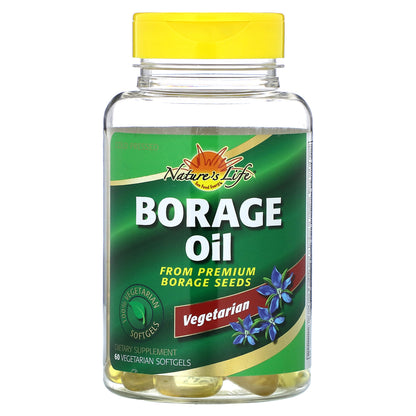 Nature's Life, Vegetarian Borage Oil, 60 Vegetarian Softgels (1,000 mg per Softgel)