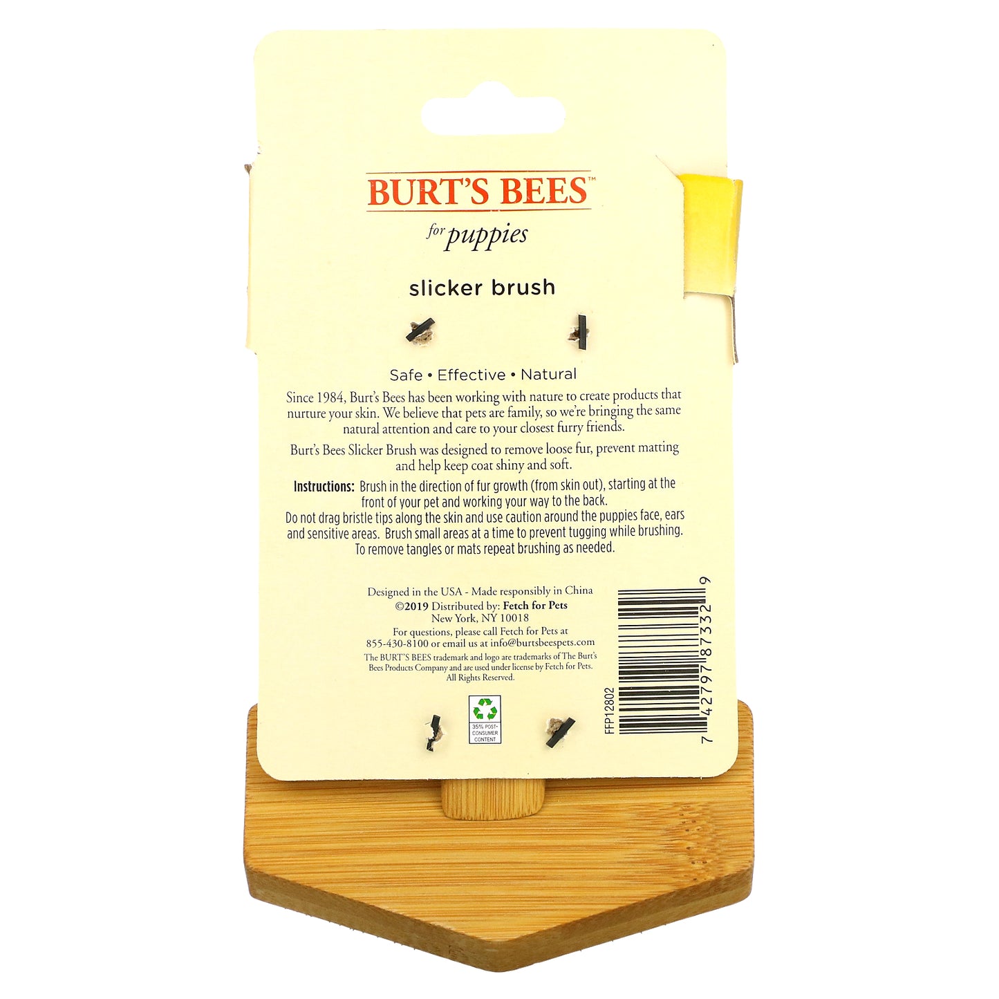 Burt's Bees, Slicker Brush for Puppies, 1 Brush