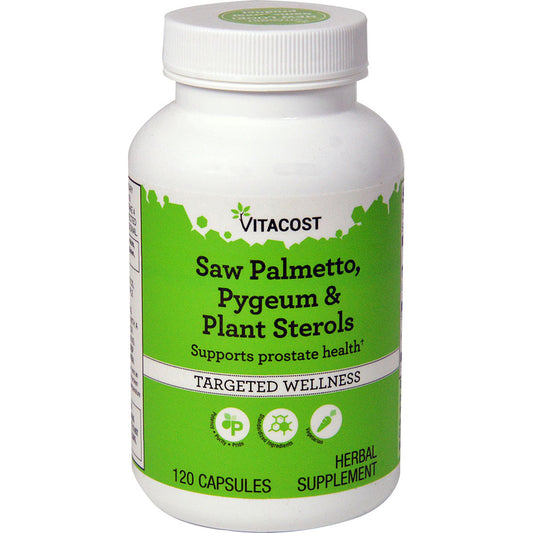 Vitacost, Saw Palmetto, Pygeum & Plant Sterols, 120 Capsules